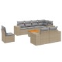 Set de sofás de jardín 9 pzas con cojines ratán sintético beige de , Conjuntos de jardín - Ref: Foro24-3257872, Precio: 644,3...