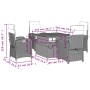 Set de muebles jardín 5 pzas con cojines ratán sintético negro de , Conjuntos de jardín - Ref: Foro24-3277317, Precio: 583,35...