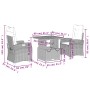 Set comedor de jardín 3 piezas con cojines ratán sintético gris de , Conjuntos de jardín - Ref: Foro24-3277397, Precio: 346,1...