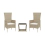 Set comedor de jardín 3 pzas con cojines ratán sintético beige de , Conjuntos de jardín - Ref: Foro24-3277589, Precio: 194,99...