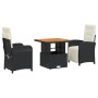 Set comedor de jardín 3 pzas con cojines ratán sintético negro de , Conjuntos de jardín - Ref: Foro24-3277315, Precio: 371,31...