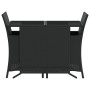 Mesita y sillas con cojines 3 piezas ratán sintético negro de , Conjuntos de jardín - Ref: Foro24-365116, Precio: 186,44 €, D...