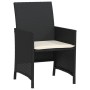 Mesita y sillas con cojines 3 piezas ratán sintético negro de , Conjuntos de jardín - Ref: Foro24-365116, Precio: 186,44 €, D...