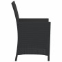 Mesita y sillas con cojines 3 piezas ratán sintético negro de , Conjuntos de jardín - Ref: Foro24-365116, Precio: 186,44 €, D...