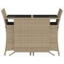 Sillas y mesita de jardín 3 piezas ratán sintético cojín beige de , Conjuntos de jardín - Ref: Foro24-365121, Precio: 189,38 ...