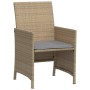 Sillas y mesita de jardín 3 piezas ratán sintético cojín beige de , Conjuntos de jardín - Ref: Foro24-365121, Precio: 189,38 ...