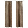 Cortinas opacas con ganchos 2 pzas terciopelo beige 140x175 cm de vidaXL, Cortinas y visillos - Ref: Foro24-134508, Precio: 4...