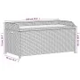 Banco con almacenaje madera acacia ratán PE negro 100x50x52 cm de , Bancos de jardín - Ref: Foro24-365949, Precio: 141,36 €, ...