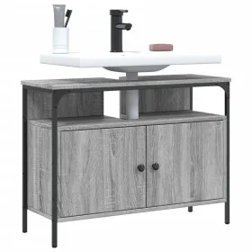 Armario lavabo baño madera ingeniería gris Sonoma 80x30x60 cm de , Tocadores de baño - Ref: Foro24-842444, Precio: 68,26 €, D...