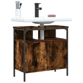 Armario lavabo baño madera ingeniería roble ahumado 60x30x60 cm de , Tocadores - Ref: Foro24-842438, Precio: 49,99 €, Descuen...