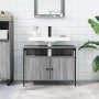 Armario lavabo baño madera ingeniería gris Sonoma 80x30x60 cm de , Tocadores de baño - Ref: Foro24-842444, Precio: 69,38 €, D...