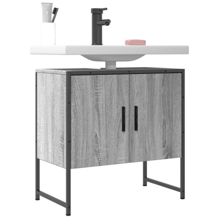 Armario lavabo baño madera ingeniería gris Sonoma 60x33x60 cm de , Tocadores - Ref: Foro24-842459, Precio: 50,15 €, Descuento: %