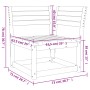 Sofá esquinero jardín madera maciza pino marrón cera 73x73x78cm de , Sofás de exterior - Ref: Foro24-844666, Precio: 81,00 €,...