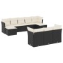 Set de sofás de jardín 10 pzas cojines ratán sintético negro de , Conjuntos de jardín - Ref: Foro24-3250165, Precio: 587,62 €...