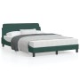 Estructura cama con cabecero terciopelo verde oscuro 140x190 cm de , Camas y somieres - Ref: Foro24-373175, Precio: 153,44 €,...