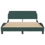 Estructura cama con cabecero terciopelo verde oscuro 140x190 cm de , Camas y somieres - Ref: Foro24-373175, Precio: 153,44 €,...