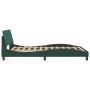 Estructura cama con cabecero terciopelo verde oscuro 140x190 cm de , Camas y somieres - Ref: Foro24-373175, Precio: 153,44 €,...
