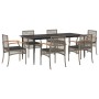 Set comedor jardín 7 pzas y cojines ratán sintético gris de , Conjuntos de jardín - Ref: Foro24-3213615, Precio: 558,52 €, De...