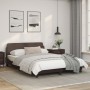 Estructura de cama cabecero cuero sintético marrón 140x190 cm de , Camas y somieres - Ref: Foro24-373180, Precio: 176,61 €, D...