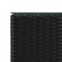 Mesas auxiliares 3 pzas superficie vidrio ratán sintético negro de vidaXL, Mesas auxiliares - Ref: Foro24-46984, Precio: 80,0...