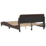 Estructura de cama cabecero cuero sintético marrón 140x190 cm de , Camas y somieres - Ref: Foro24-373180, Precio: 176,61 €, D...