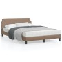 Estructura de cama cabecero cuero sintético capuchino 140x190cm de , Camas y somieres - Ref: Foro24-373182, Precio: 144,64 €,...