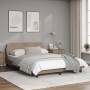 Estructura de cama cabecero cuero sintético capuchino 140x190cm de , Camas y somieres - Ref: Foro24-373182, Precio: 144,64 €,...