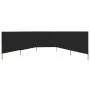 Paravientos de playa de 5 paneles tela negro 600x160cm de vidaXL, Sombrillas - Ref: Foro24-47170, Precio: 83,76 €, Descuento: %