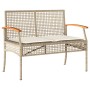Set de comedor jardín con cojines 4 pzas ratán sintético beige de , Conjuntos de jardín - Ref: Foro24-3213585, Precio: 346,37...