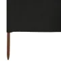 Paravientos de playa de 5 paneles tela negro 600x160cm de vidaXL, Sombrillas - Ref: Foro24-47170, Precio: 83,76 €, Descuento: %