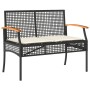 Set comedor de jardín 3 pzas con cojines ratán sintético negro de , Conjuntos de jardín - Ref: Foro24-3213566, Precio: 320,66...