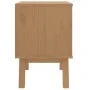 Mesita de noche OLDEN madera maciza de pino blanco y marrón de , Mesitas de noche - Ref: Foro24-358584, Precio: 81,53 €, Desc...
