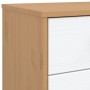 Mesita de noche OLDEN madera maciza de pino blanco y marrón de , Mesitas de noche - Ref: Foro24-358584, Precio: 74,06 €, Desc...