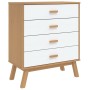 Mesita de noche OLDEN madera maciza de pino blanco y marrón de , Cajoneras - Ref: Foro24-358590, Precio: 143,37 €, Descuento: %