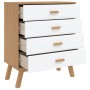 Mesita de noche OLDEN madera maciza de pino blanco y marrón de , Cajoneras - Ref: Foro24-358590, Precio: 143,37 €, Descuento: %