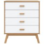 Mesita de noche OLDEN madera maciza de pino blanco y marrón de , Cajoneras - Ref: Foro24-358590, Precio: 143,37 €, Descuento: %