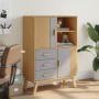 Aparador OLDEN madera maciza de pino marrón y gris 85x43x125 cm de , Aparadores - Ref: Foro24-358616, Precio: 257,14 €, Descu...