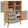 Aparador OLDEN madera maciza de pino marrón y gris 85x43x125 cm de , Aparadores - Ref: Foro24-358616, Precio: 257,14 €, Descu...