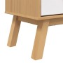 Estantería 4 niveles OLDEN madera maciza pino marrón y blanco de , Librerías y estanterías - Ref: Foro24-358614, Precio: 219,...