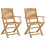 Sillas de jardín plegables 2 uds madera acacia 58x54,5x90 cm de , Sillas de jardín - Ref: Foro24-365741, Precio: 105,15 €, De...