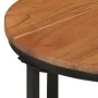 Mesa de centro de madera maciza de acacia y hierro 35x35x30 cm de , Mesas de centro - Ref: Foro24-372739, Precio: 42,37 €, De...