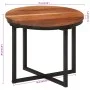 Mesa de centro de madera maciza de acacia y hierro 35x35x30 cm de , Mesas de centro - Ref: Foro24-372739, Precio: 42,37 €, De...