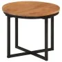 Mesa de centro de madera maciza de acacia y hierro 35x35x30 cm de , Mesas de centro - Ref: Foro24-372739, Precio: 42,37 €, De...
