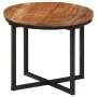 Mesa de centro de madera maciza de acacia y hierro 35x35x30 cm de , Mesas de centro - Ref: Foro24-372739, Precio: 42,37 €, De...