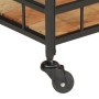 Carrito de bar de madera maciza de acacia y hierro 60x40x80 cm de , Carros de cocina y comedor - Ref: Foro24-372753, Precio: ...