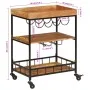 Solid acacia wood and iron bar cart 60x40x80 cm by , Kitchen and dining carts - Ref: Foro24-372753, Price: 134,18 €, Discount: %