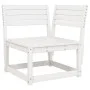Sofá esquinero jardín y cojines madera pino blanco 73x73x78 cm de , Sofás de exterior - Ref: Foro24-844685, Precio: 100,84 €,...