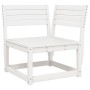 Sofá esquinero jardín y cojines madera pino blanco 73x73x78 cm de , Sofás de exterior - Ref: Foro24-844685, Precio: 101,74 €,...