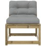 Sofá de jardín con cojines madera impregnada de pino de , Sofás de exterior - Ref: Foro24-844693, Precio: 77,20 €, Descuento: %