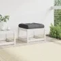 Taburete de jardín con cojines madera maciza de pino blanco de , Sofás de exterior - Ref: Foro24-844700, Precio: 61,09 €, Des...